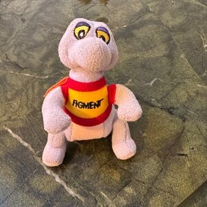 Disney World Epcot Figment Plush Keychain Bag Clip